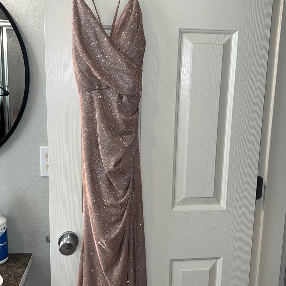 Champagne sparkly dress